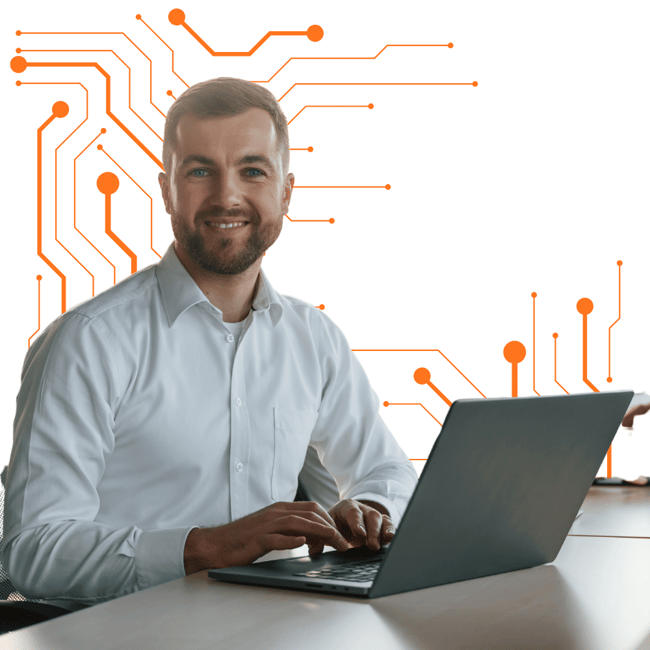 A Melbourne client smiling after a successful managed IT services setup