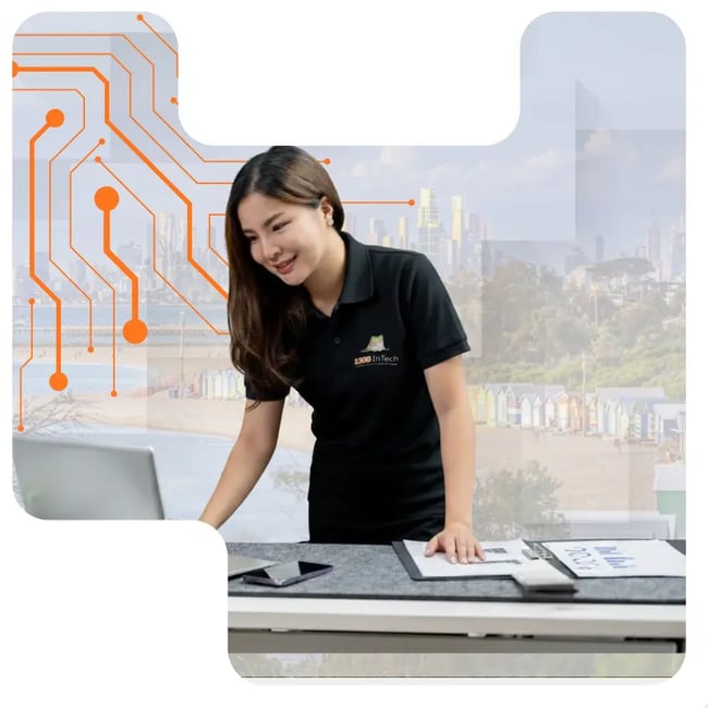 1300 InTech specialist setting up telephone systems for small business in Melbourne